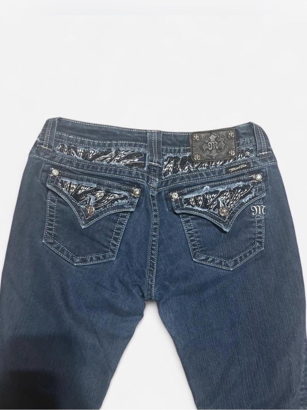 Miss Me Dark Blue Embellished Boot Cut Jeans
